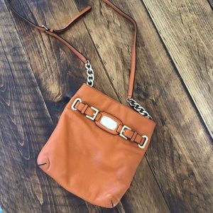 Orange Leather Michael Kors cross body purse